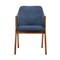 Armen Living Arcadia and Renzo 48" Round Blue and Walnut Wood 5 Piece Dining Set SETARDI5REWABLU48 - alternate 6